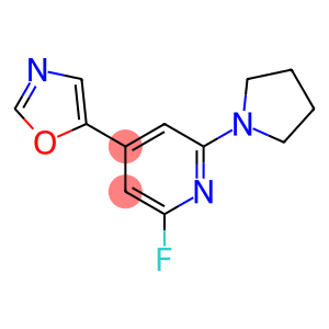 5-(2-Fluoro-6-(pyrrolidin-1-yl)pyridin-4-yl)-oxazole(CAS#1228665-97-1)